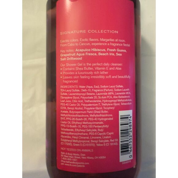 Bath & Body Works Hibiscus Guava Fresca Shea + Vitamin E Shower Gel - Picture 2 of 4